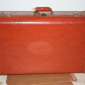 Vintage hard sided suitcase Celanese 1960s w key